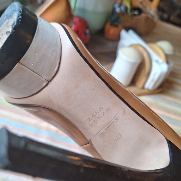 Brown Patent Leather Stiletto Pumps - Picture 6 of 9